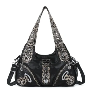 Angel kiss Women Handbags Large Women's Shoulder Bag Leopard Print Top-Handle Fashion Satchel Dumpling Shoulder Tote Hobos Bag
